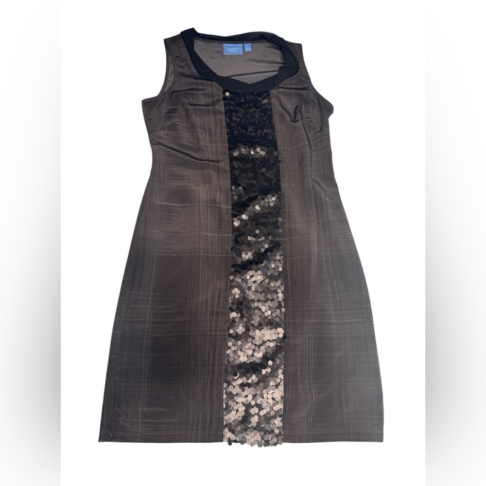 Simply Vera Vera Wang Brown Sequin Midi Dress Size 8